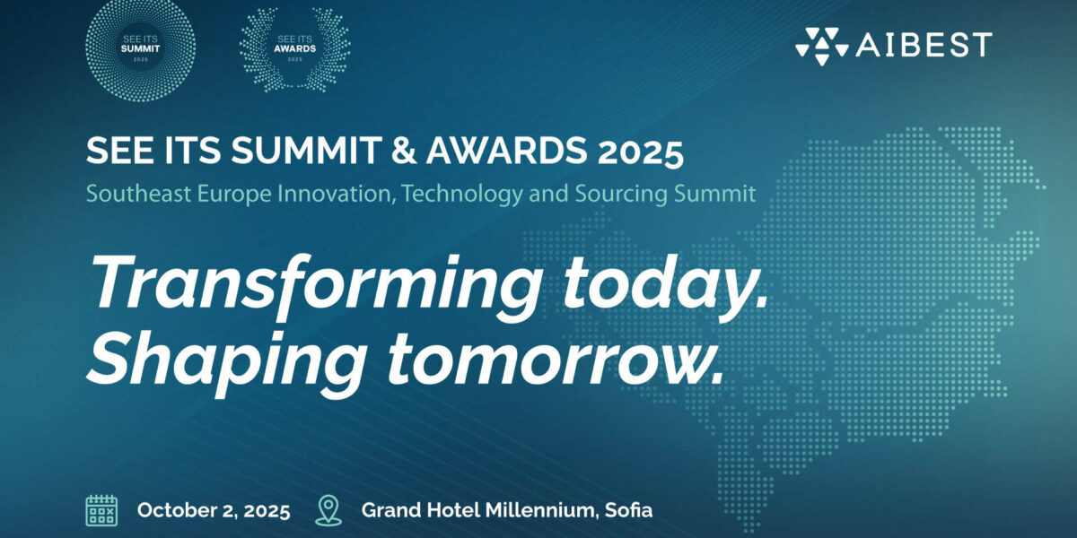 София ще приеме SEE ITS Summit & Awards 2025 – водещ форум за технологии, иновации и изнесени бизнес услуги в Югоизточна Европа. Регистрацията е отворена.