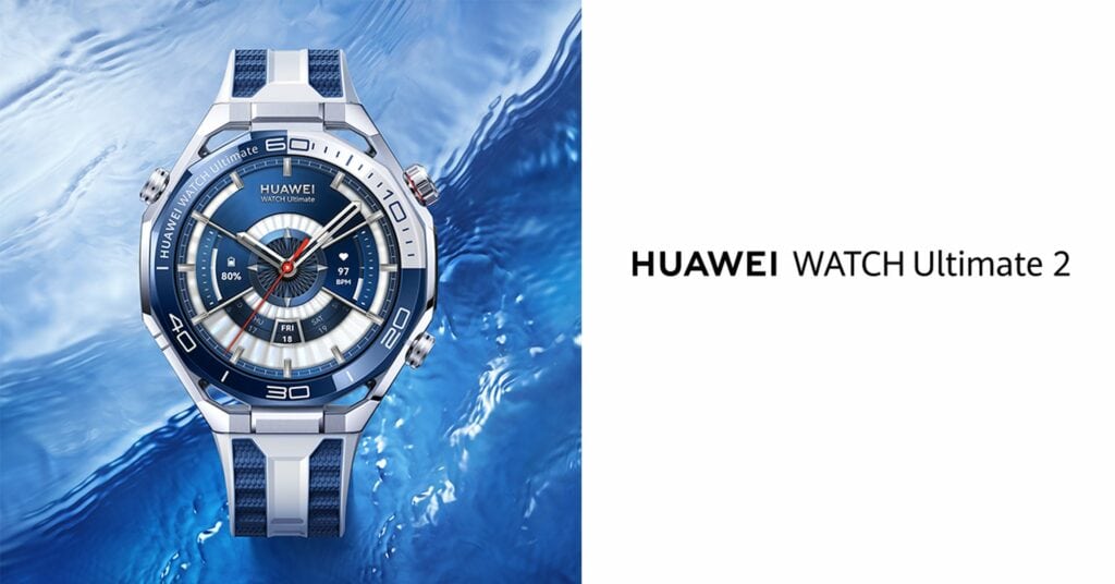 HUAWEI WATCH Ultimate 2 идва в България: първият смартчасовник със сонарна подводна комуникация, GAP Antenna, TruSense™ здравен мониторинг и батерия до 11 дни.
