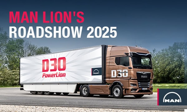 MAN Roadshow идва в София, Пловдив и Варна! Тествайте новия MAN D30 PowerLion – над 50% ефективност, 4% икономия на гориво и модернизиран интериор.