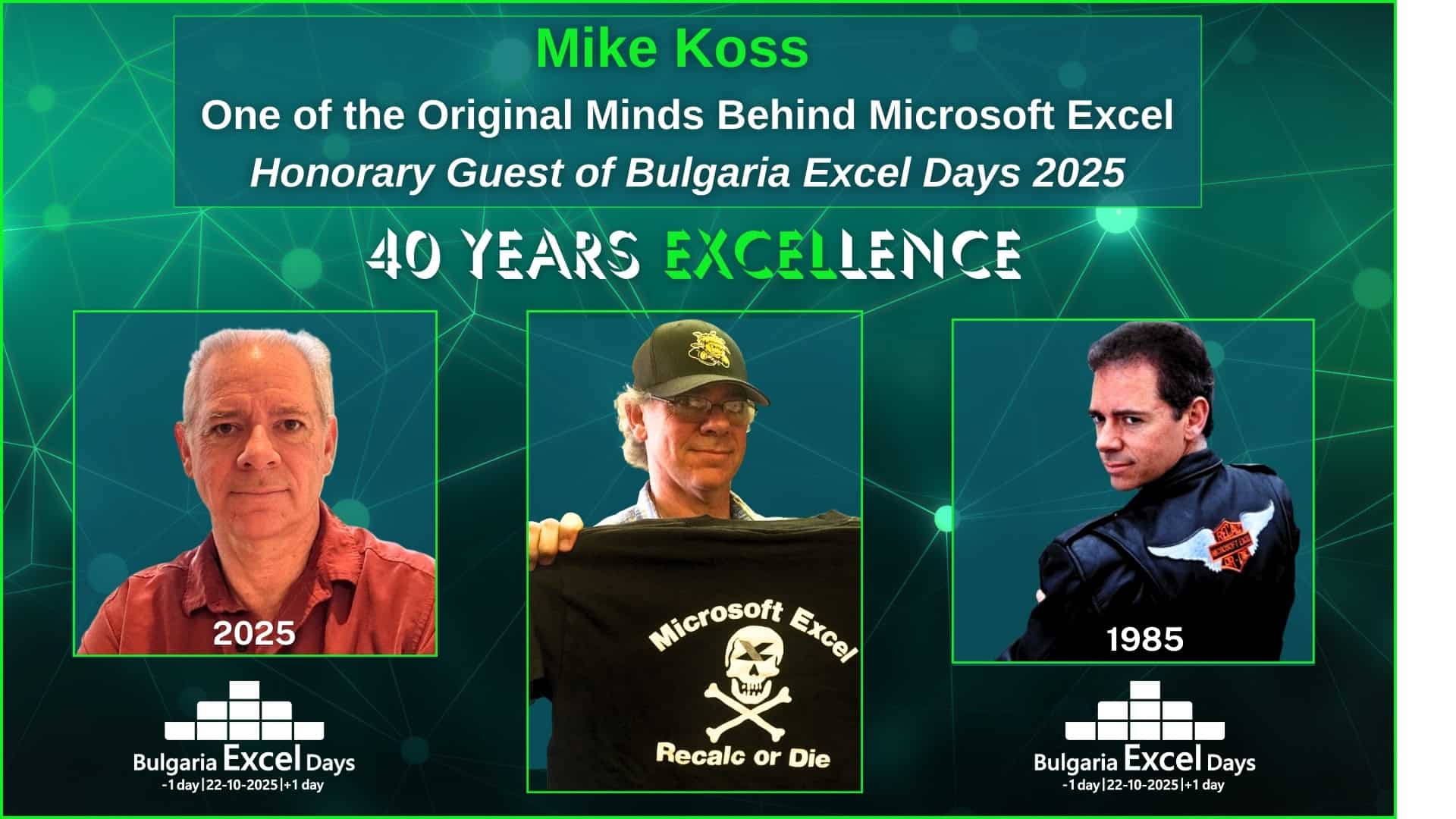 Майк Кос, един от създателите на Microsoft Excel, ще бъде почетен гост на Bulgaria Excel Days 2025 в София – 40 години след появата на софтуера, променил света.
