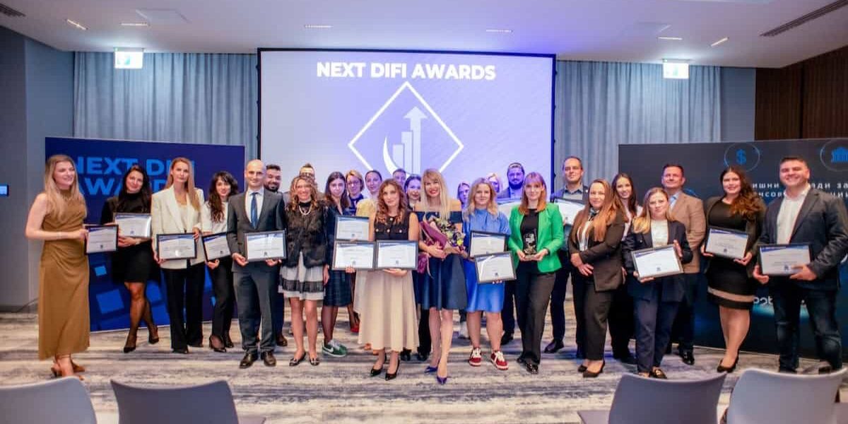 NEXT DIFI AWARDS 2025 отличи Банка ДСК, Tavex, Evrotrust, Iuvo и други компании за иновации във финансовия сектор. Церемонията отличи най-добрите постижения в банкирането, финтеха и образованието.