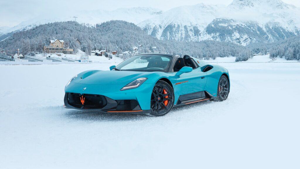Maserati MCPURA Cielo – FROZEN MAGMA дебютира в Санкт Мориц като ексклузивен автомобил по индивидуална поръчка, представен в рамките на The I.C.E. 2026.
