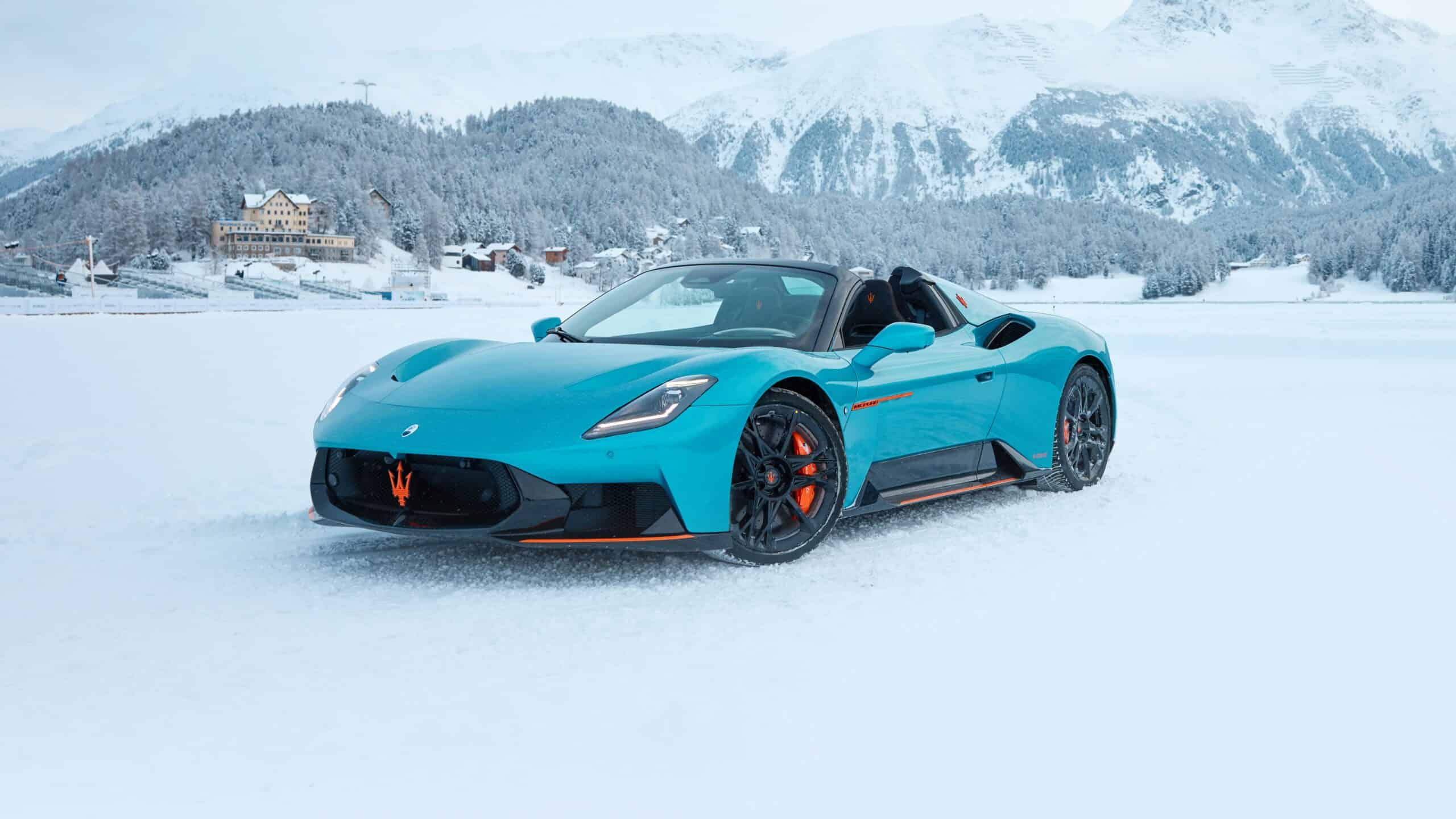 Maserati MCPURA Cielo – FROZEN MAGMA дебютира в Санкт Мориц като ексклузивен автомобил по индивидуална поръчка, представен в рамките на The I.C.E. 2026.