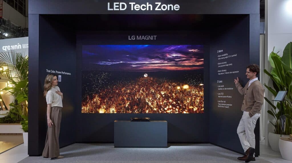 LG показва на ISE 2026 „Solutions Beyond Displays“: B2B екосистеми със софтуер и AI, K-culture ритейл зони, Micro LED LG MAGNIT и ултра ниско-енергиен E-Paper.