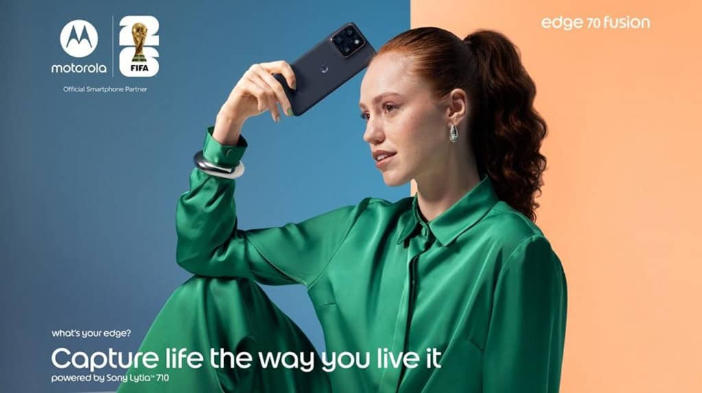 motorola edge 70 fusion поставя нов стандарт в дизайна и мобилната фотография със Sony LYTIA™ 710, 144Hz quad-curved дисплей и интелигентни AI функции.