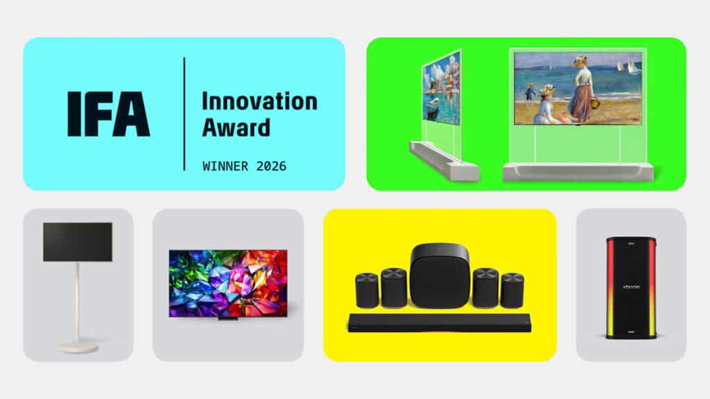 LG спечели „Best Brand of IFA 2026“, а Wallpaper TV, Sound Suite AI, OLED evo G6 и още четири продукта получиха отличия на IFA Innovation Awards.