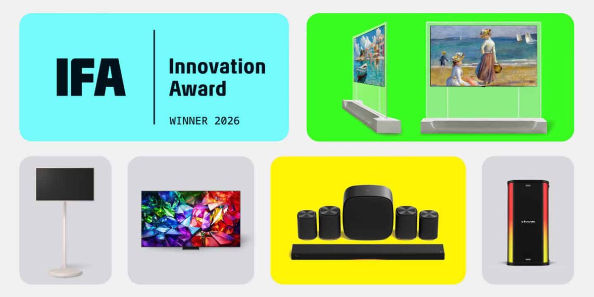 LG спечели „Best Brand of IFA 2026“, а Wallpaper TV, Sound Suite AI, OLED evo G6 и още четири продукта получиха отличия на IFA Innovation Awards.